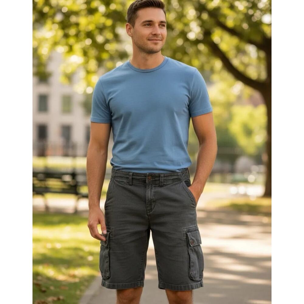 Lucky Brand Men's Outdoor Cargo Shorts Charcoal Gray Size 30