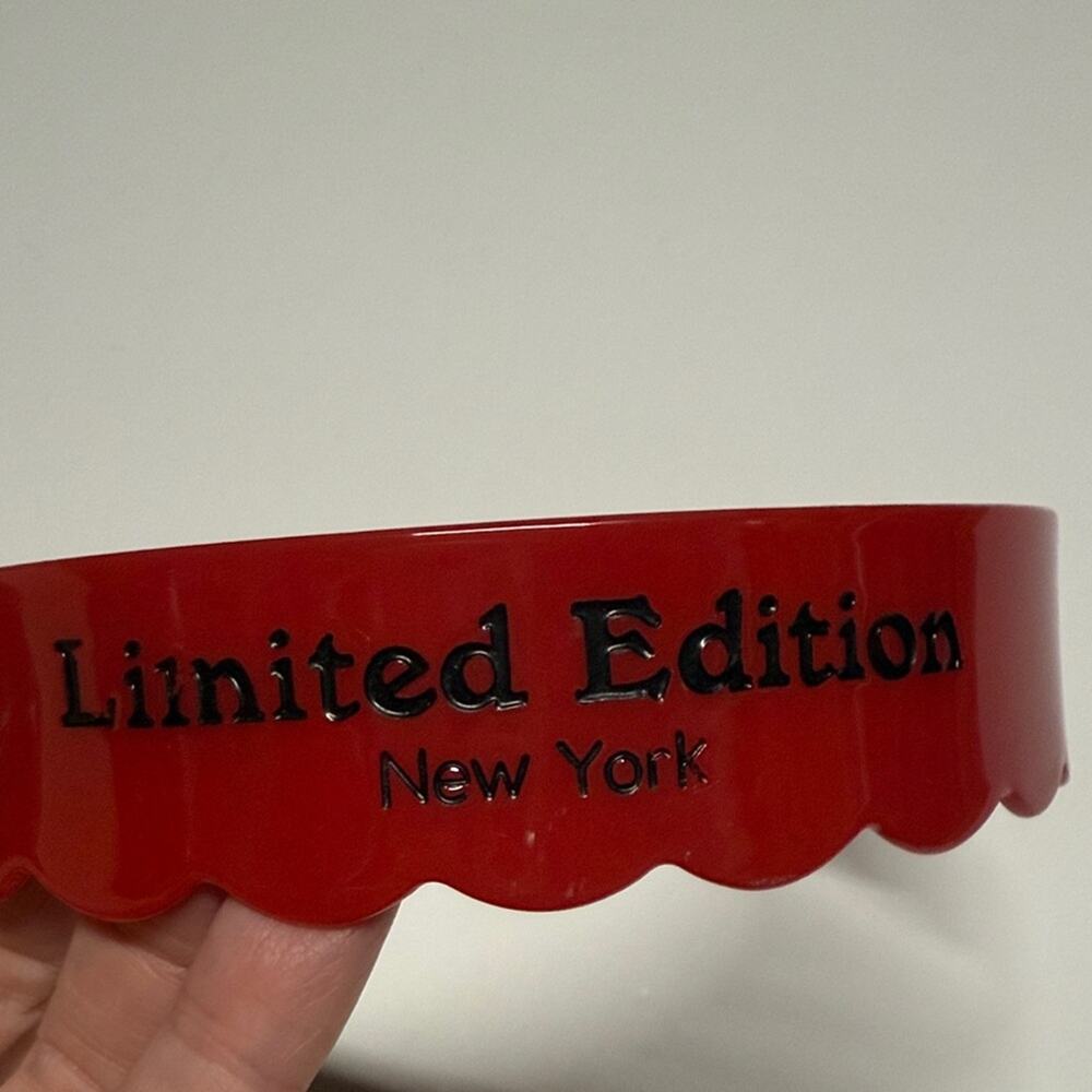 Red Limited Edition New York Scalloped Headband