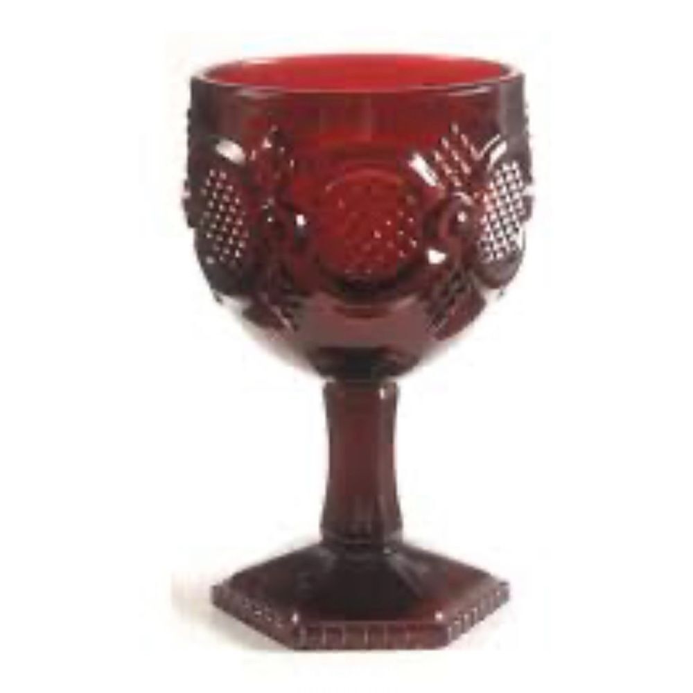 Avon 1979 Cape Cod 1876 Ruby Red Water Goblet Glass -