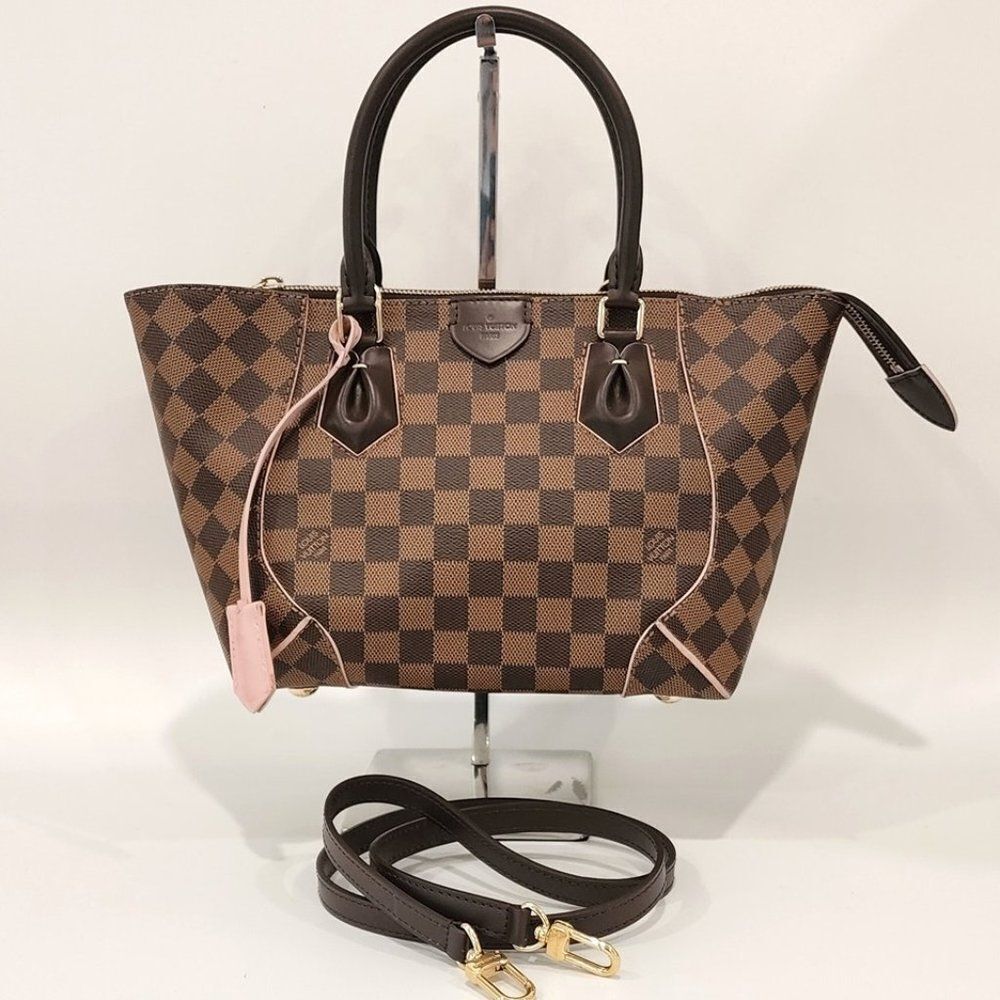 Louis Vuitton Caissa PM Damier Ebene Canvas Tote | Like New Condition