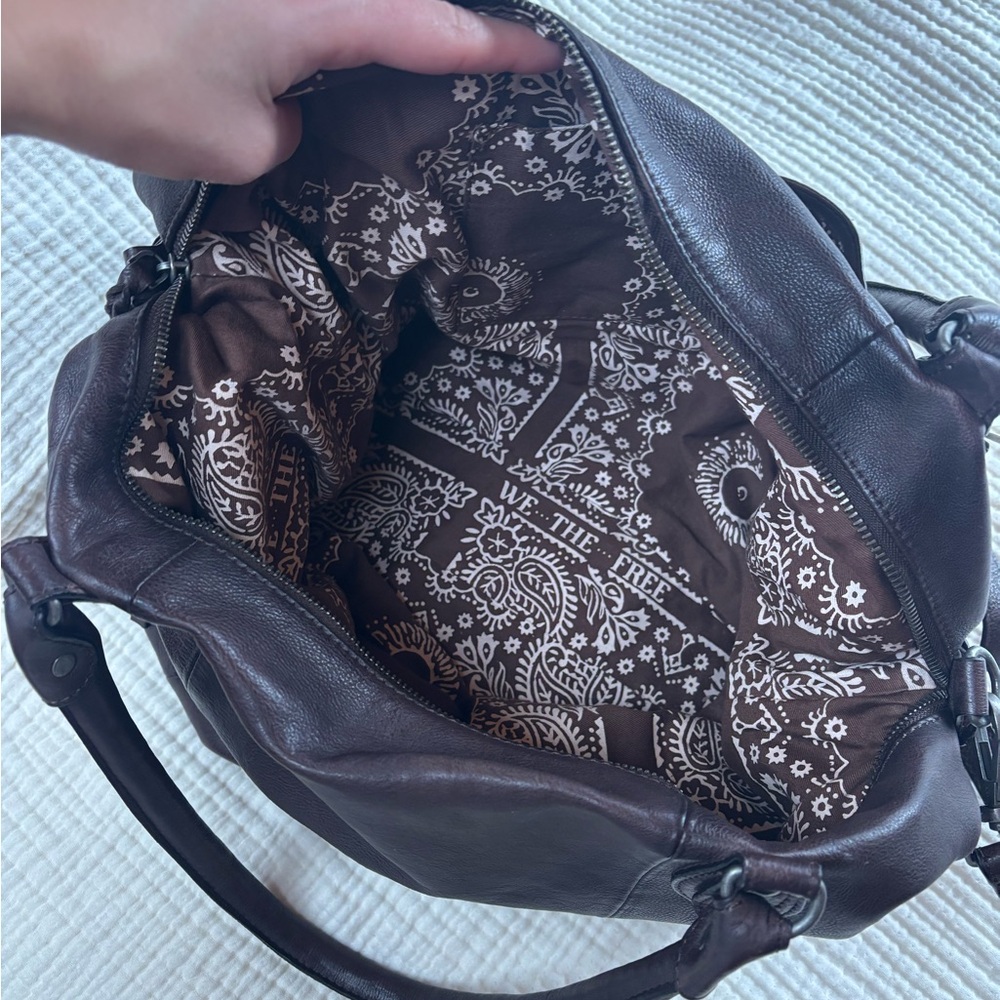 We The Free Dark Brown Leather Tote - Picture 9 of 14