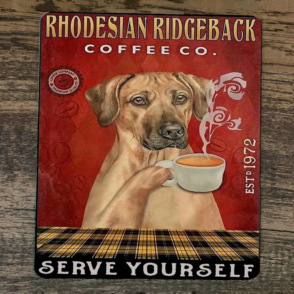 Mouse Pad Rhodesian Ridgeback‎ Coffee Serve Yourself