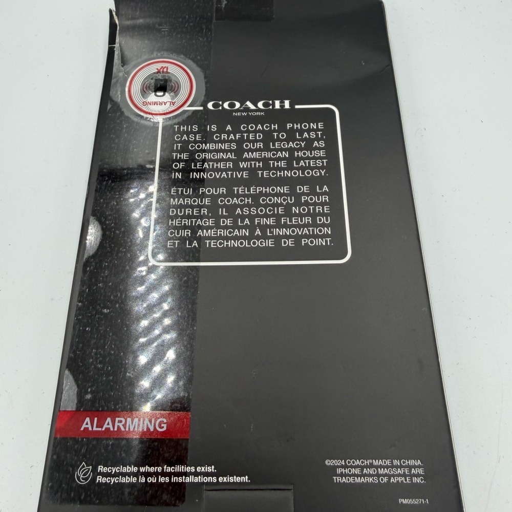 Coach Clear Signature MagSafe iPhone Case with Silver Logo Print - Picture 3 of 4