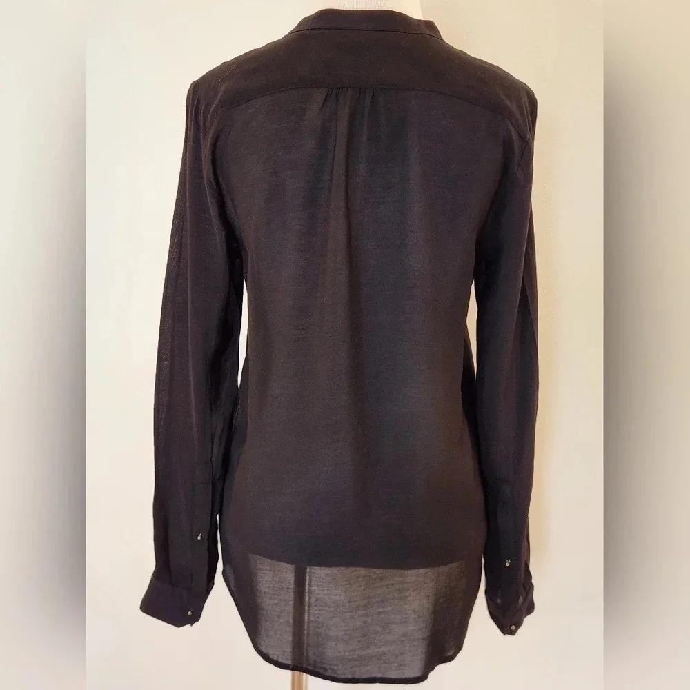 || ZARA || henley style blouse - Picture 6 of 7