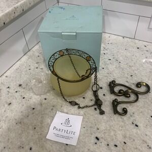 New PartyLite Retro Hanging Candle Lantern Lamp with‎ Chain and Wall Sconces