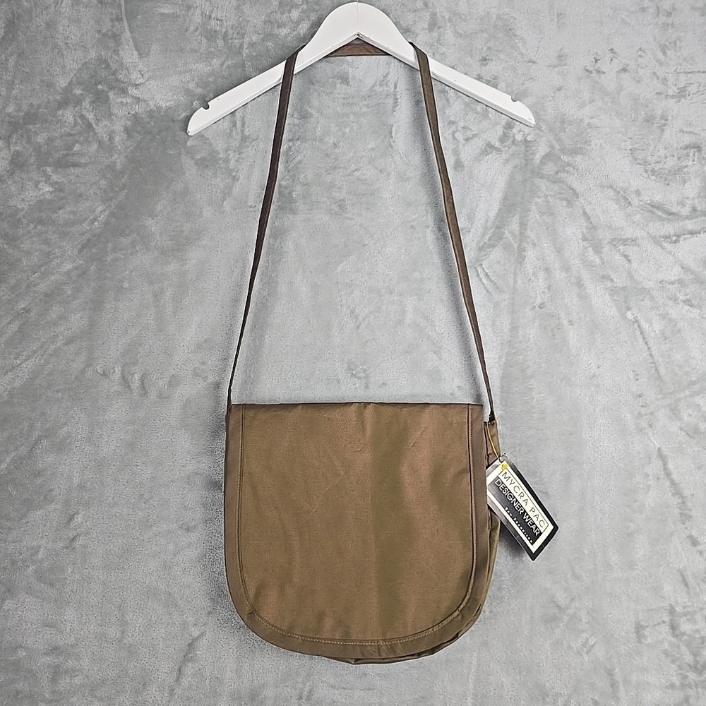 Mycra Pac Shoulder Tote Bag Iridescent Green Reversible Travel Fairy‎ Grunge