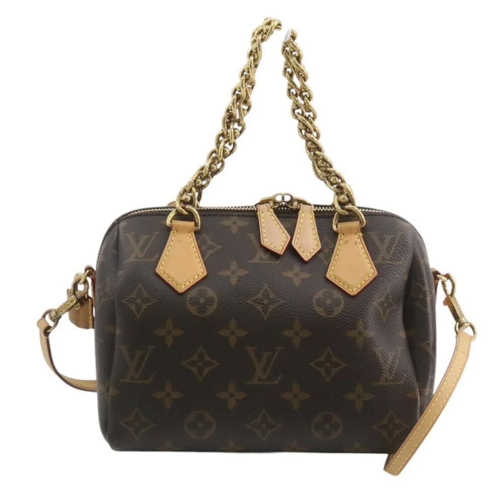 Louis Vuitton Chain Speedy 20 Bag Monogram Bandouliere Shoulder Purse Rare LV