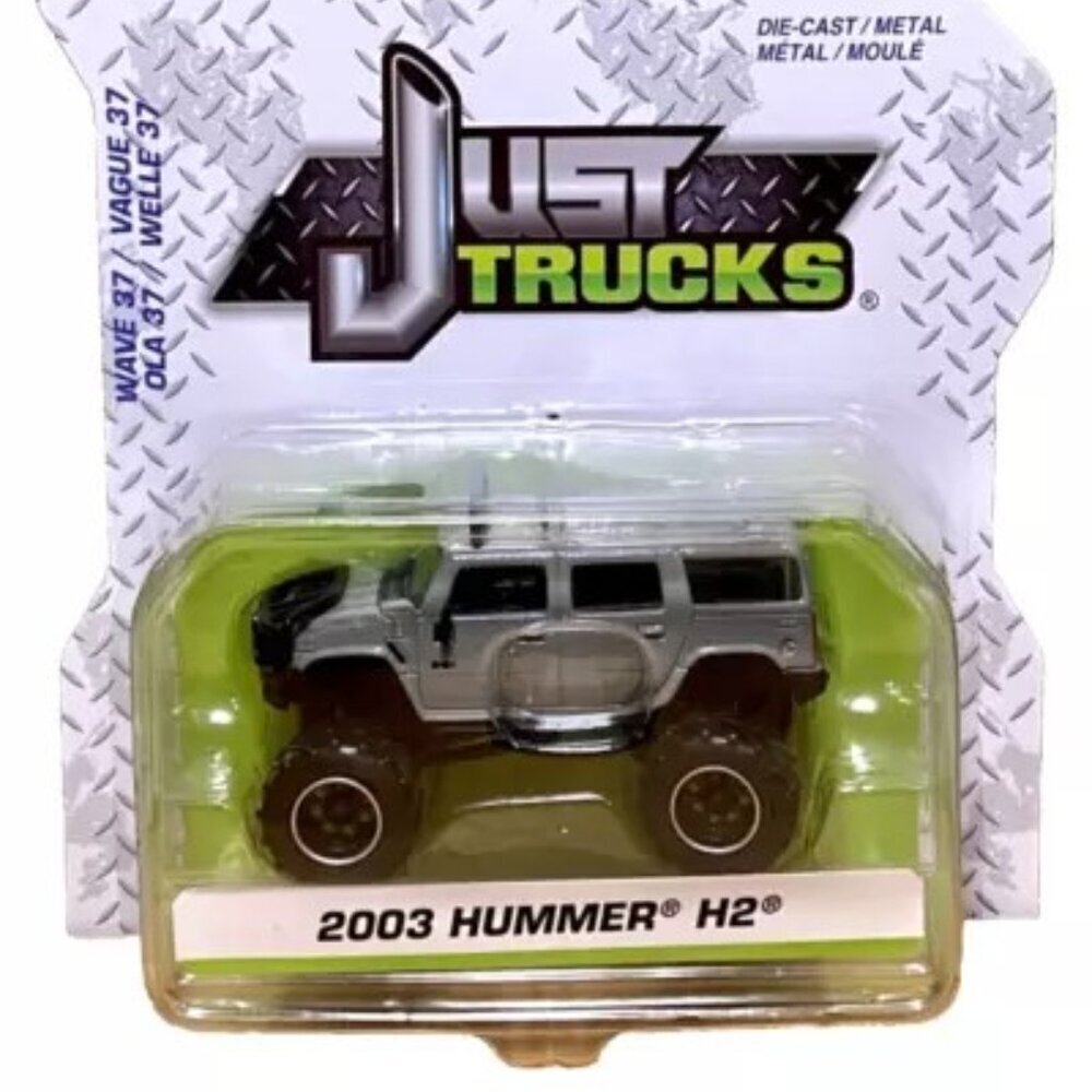 Jada‎ Just Trucks 2003 Hummer H2 Wave 37 Gray Metal SUV Truck Model HTF NIP 2022