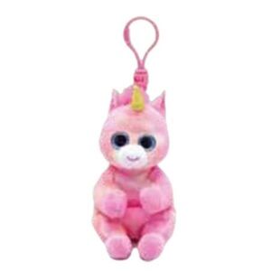 Ty Beanie Baby Star the Unicorn Clip-on Key Chain NWT