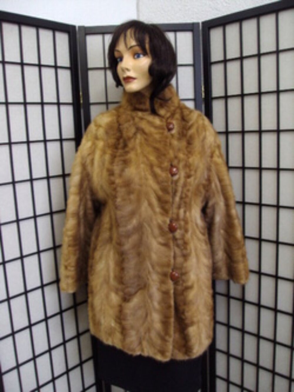 SCRAP ITEM: PASTEL MINK PAW FUR COAT JACKET SIZE N/A