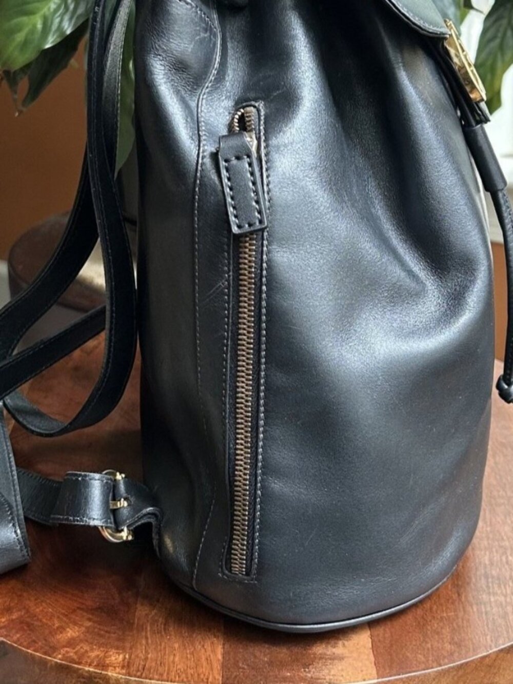 SALVATORE FERRAGAMO Gancini Leather Backpack, Black - Picture 12 of 13