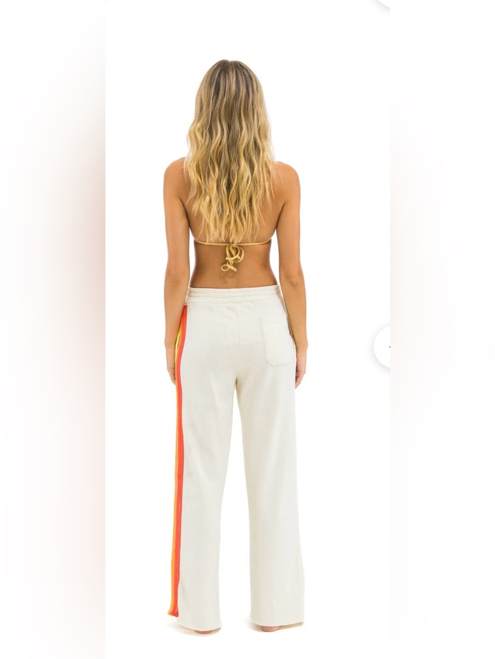 AVIATOR NATION 5 STRIPE WIDE LEG POCKET SWEATPANTS - Picture 4 of 5