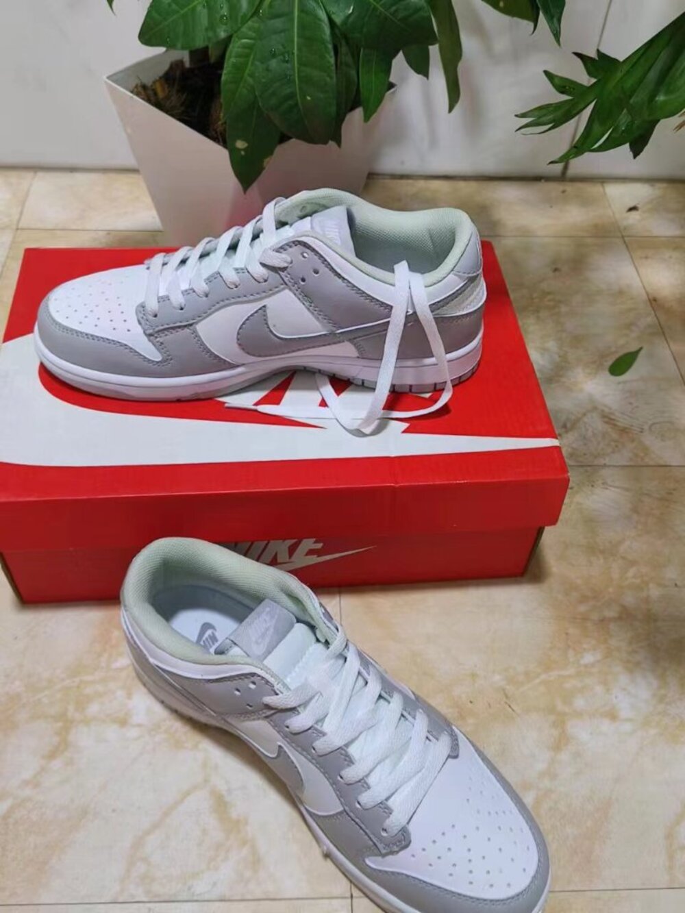 NIKE DUNK LOW RETRO ‘GREY FOG’ SNEAKERS( - Picture 8 of 10