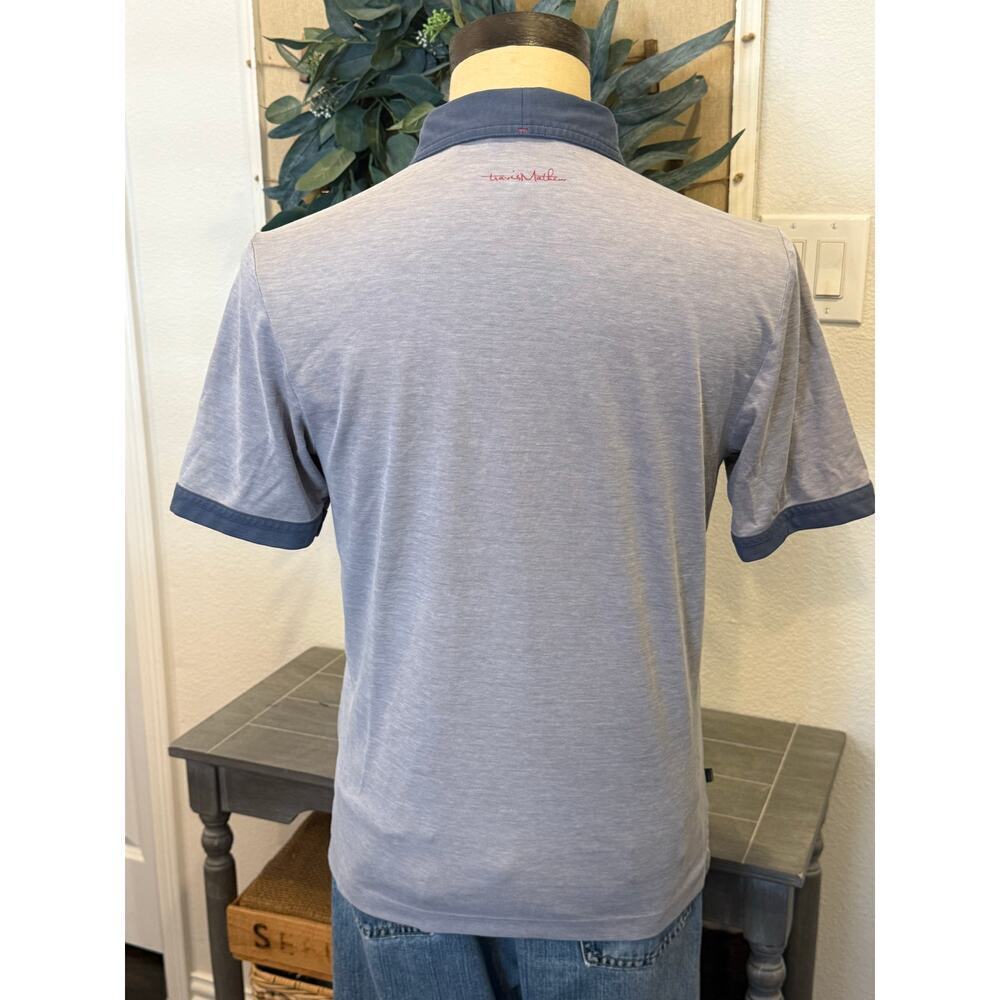 TRAVIS MATHEW Blue Pique Polo Shirt Top Men size S - Picture 4 of 8