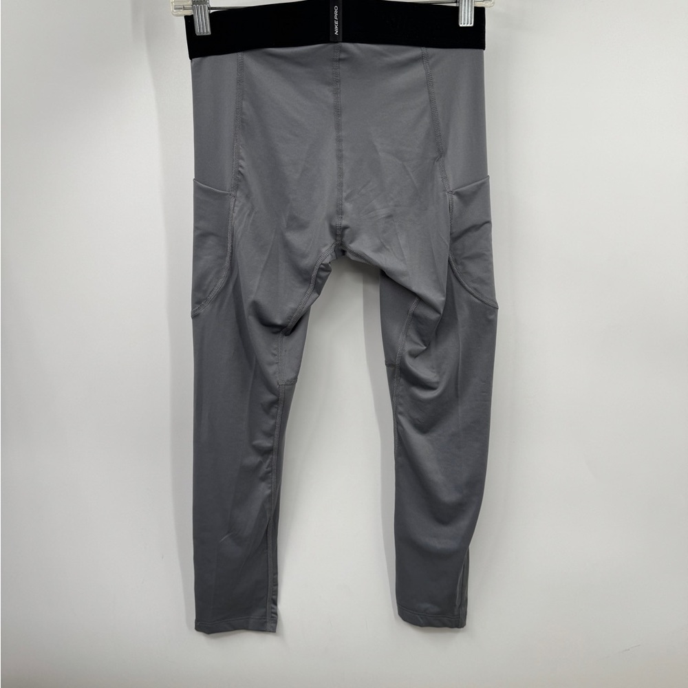 Nike Pro Men's Dri-FIT 3/4 Length Fitness Tights Grey Small Compression Training - Picture 6 of 9