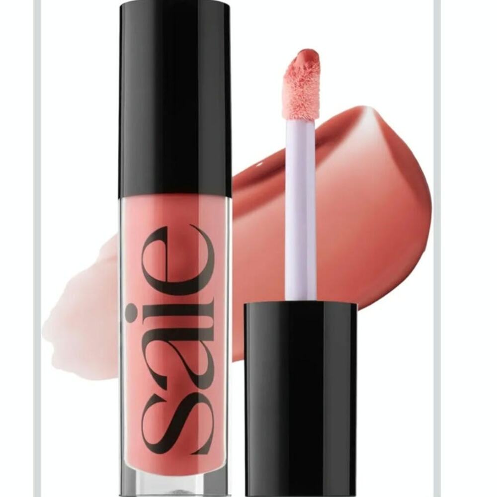 Saie Glossybounce High-Shine Hydrating Lip Gloss Oil Color: Bounce