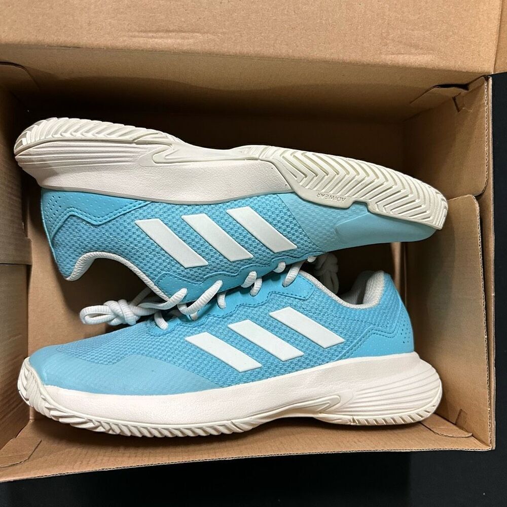 Adidas GameCourt 2 Light Blue Tennis Shoes Sneakers 6