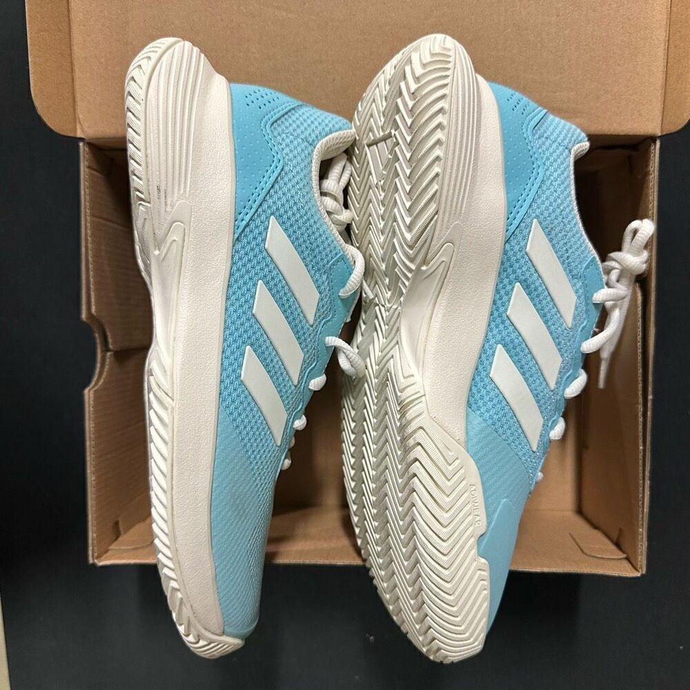 Adidas GameCourt 2 Light Blue Tennis Shoes Sneakers 6 - Picture 3 of 6