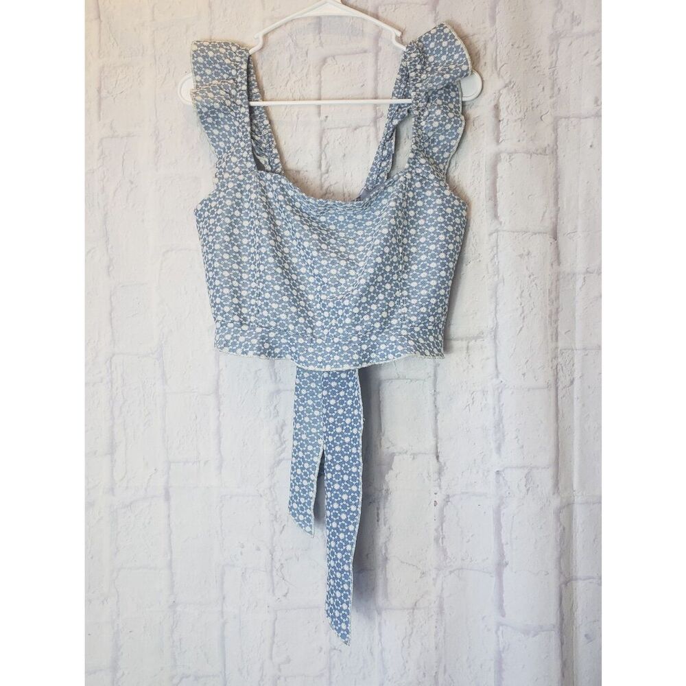 KIRIOUS LOS ANGELES Tie Back Crop Top XL