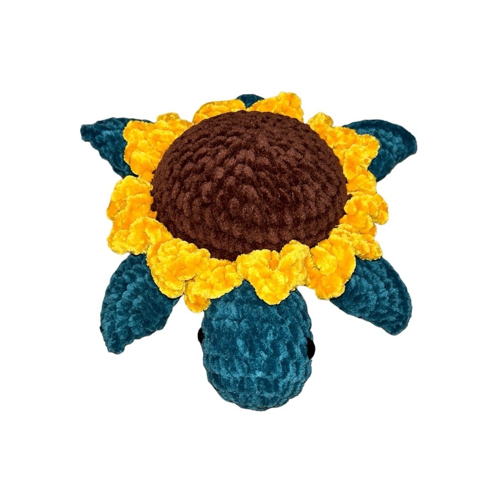 Crochet Sunflower Sea Turtle Amigurumi