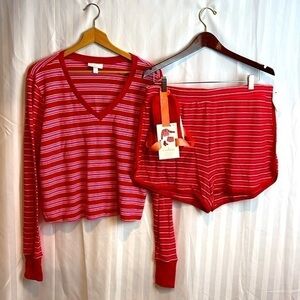 Colsie Holiday‎ Pajamas 3 Piece Set Size XL Top shorts Socks
