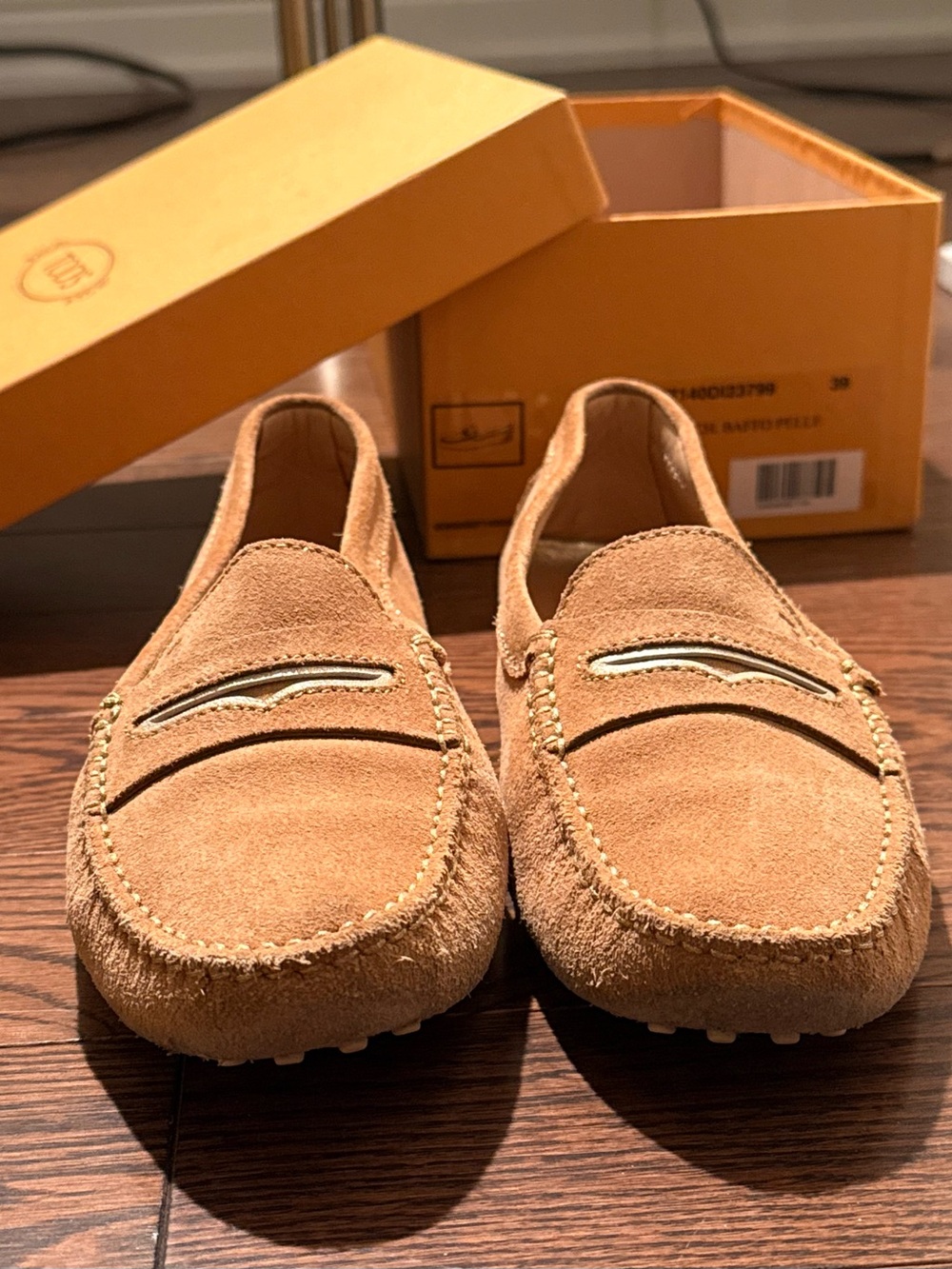 Tod’s Suede Gommino Driving Loafers Camel Cognac US 9/EU 39 - Picture 10 of 16