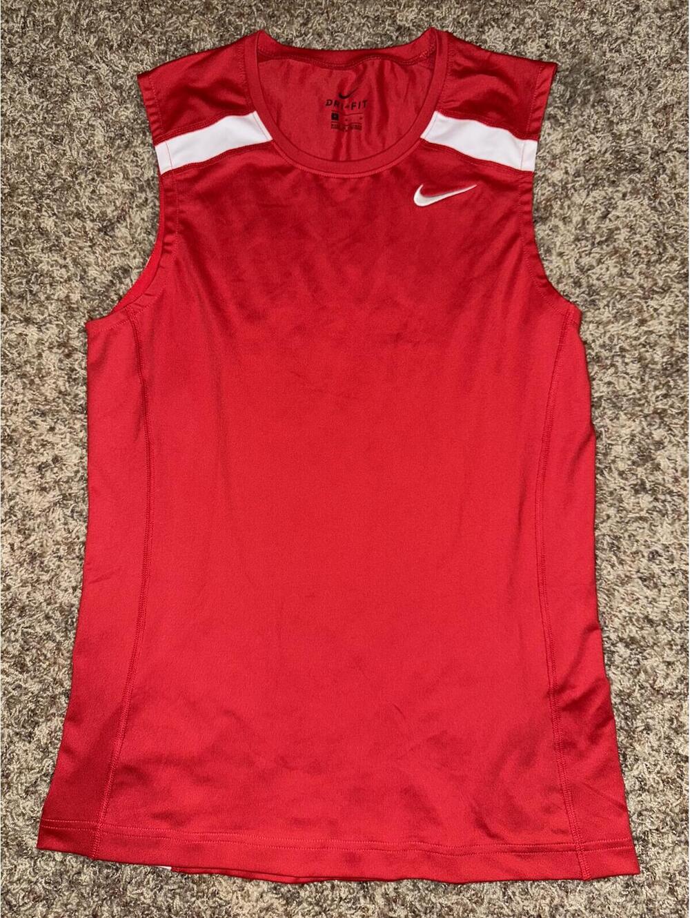 Nike Power Race Day Tight Tank Running Green Track Shirt