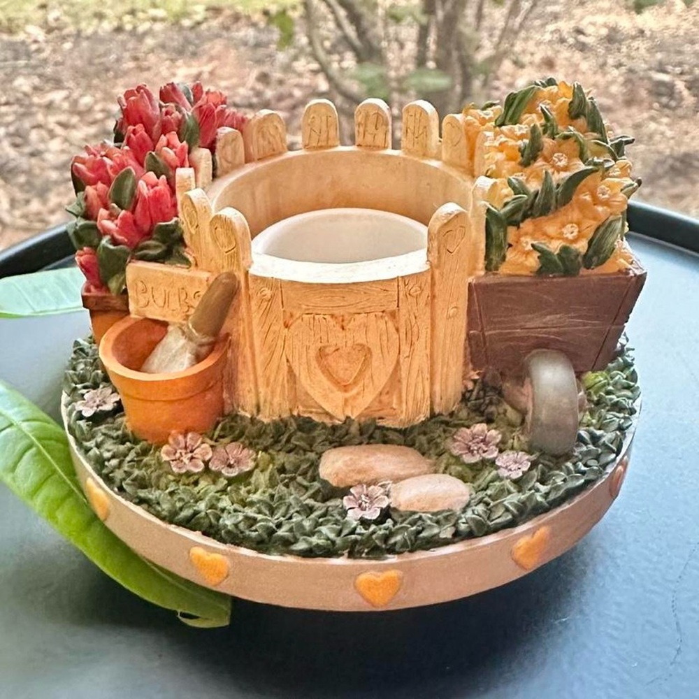 Vintage Yankee Candle candle topper, Americana Garden Cottagecore home decor - Picture 2 of 7