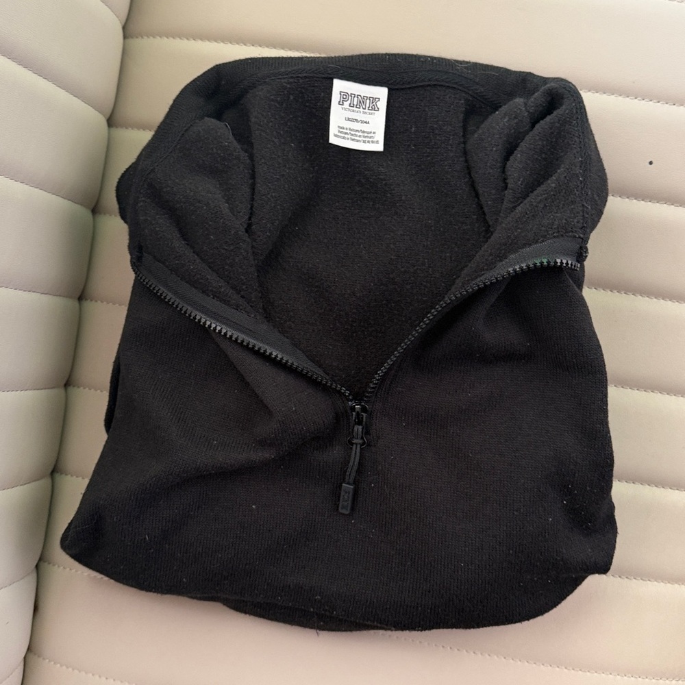 PINK Victoria's Secret Men's Black Zip-Up Sweater - Picture 8 of 8