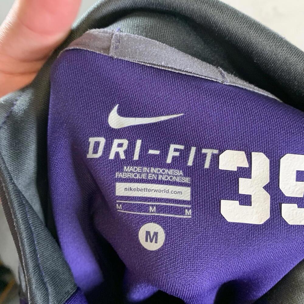 TCU Horned Frogs Nike Jacket Medium‎ Purple Team Issued #39 Nike Strike Jacket - Picture 8 of 14