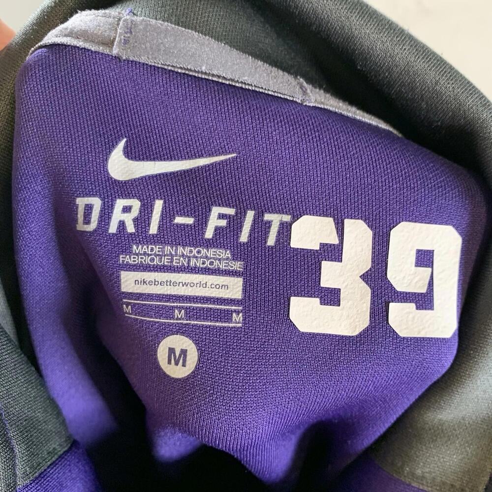 TCU Horned Frogs Nike Jacket Medium‎ Purple Team Issued #39 Nike Strike Jacket - Picture 9 of 14
