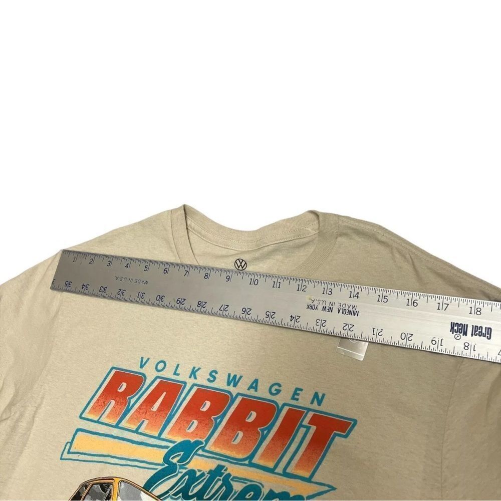 Volkswagen Adult Rabbit VW Extreme Racing OEM Equipment T-Shirt Beige Cars - Picture 11 of 12