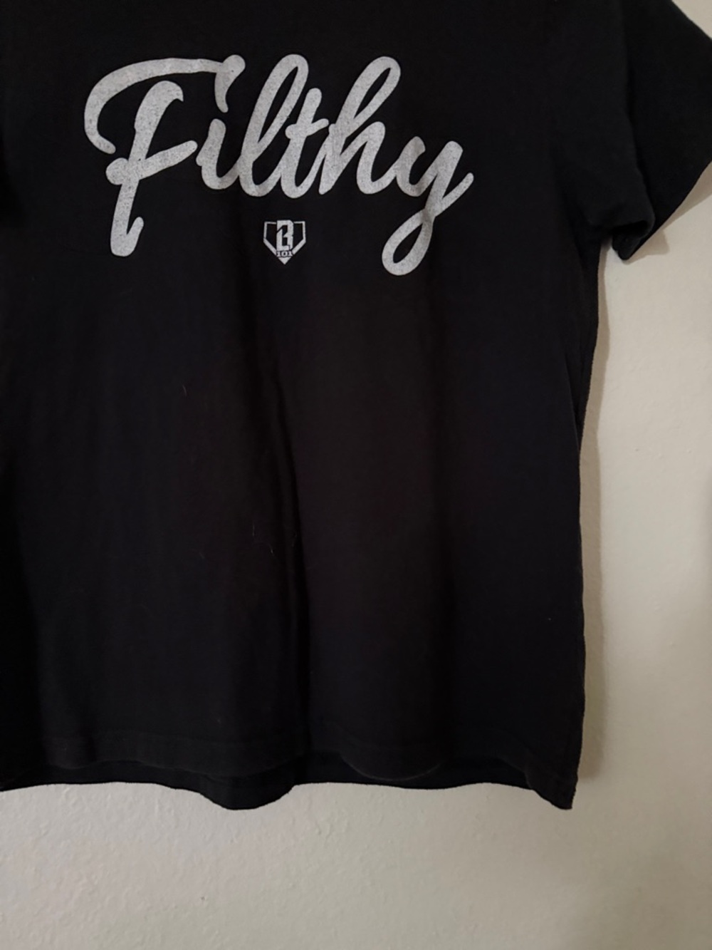 Baseball Lifestyle 101 Black 'Filthy' Graphic Tee Sz L - Picture 4 of 6