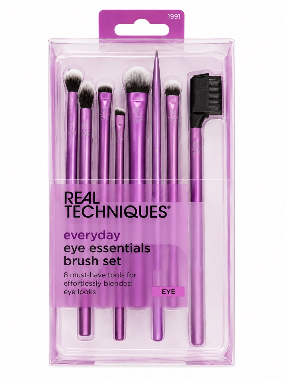 Real Techniques Purple Eye Brush Set - 8 Piece Eye Essentials