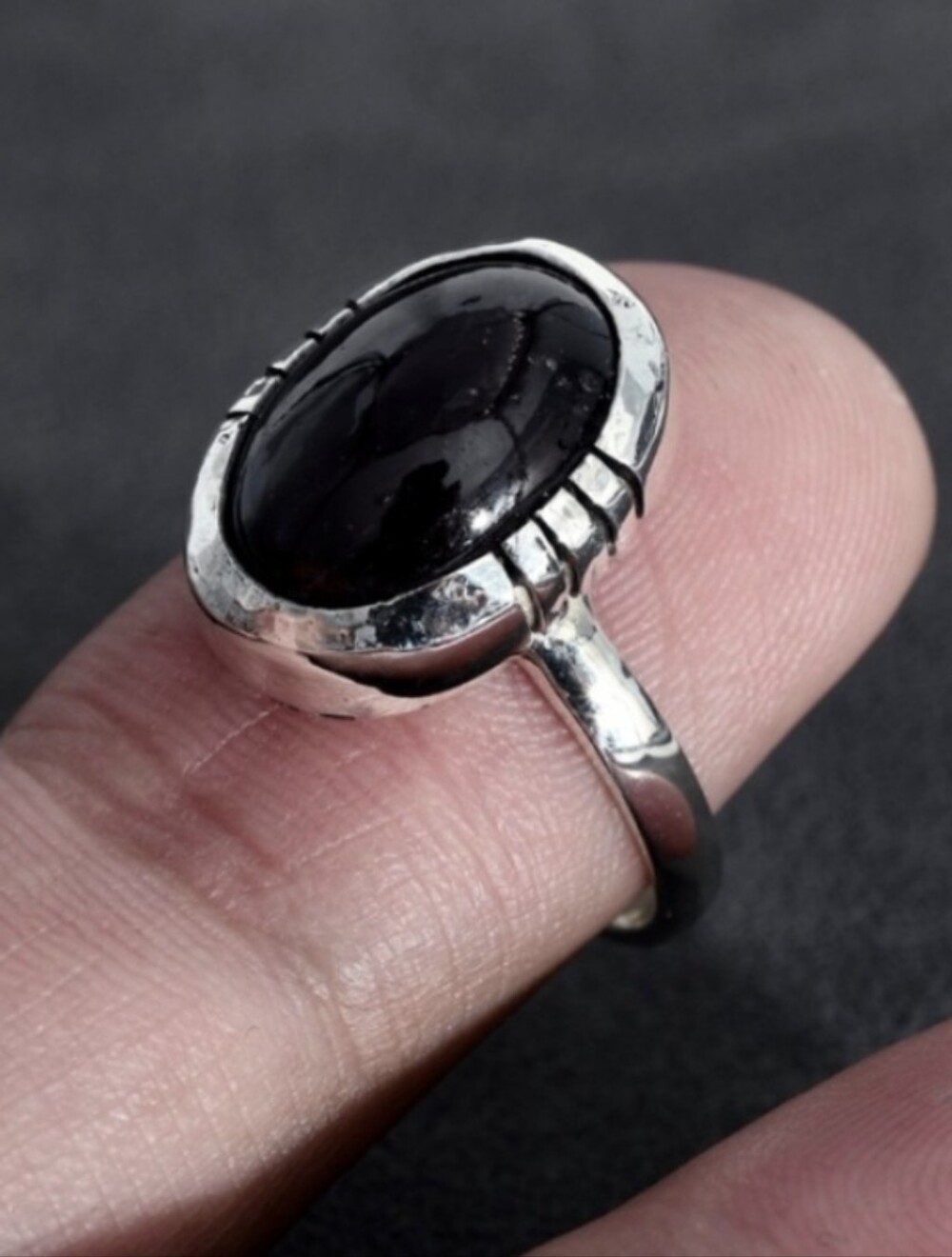 Sterling Silver Taxco Star Sapphire Ring Size 6.5
