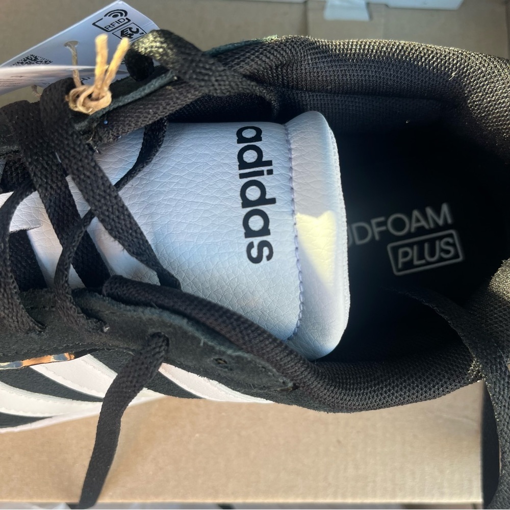 Adidas Black and White Athletic Sneakers - Picture 5 of 7