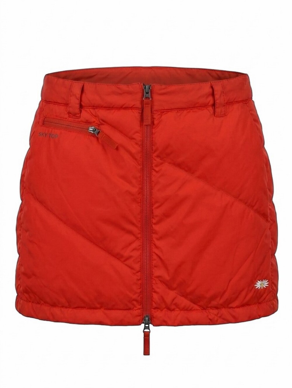 Skhoop Orange Red Hiking Skirt Puffer Puffy Quilted 80/2/ Goose Down Size Large