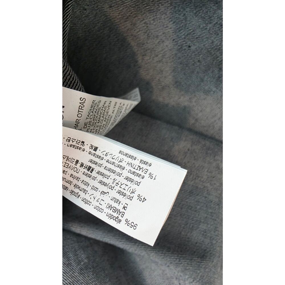 Zara Dark Blue Denim Strapless Asymmetric Dress Size Large - Picture 4 of 7
