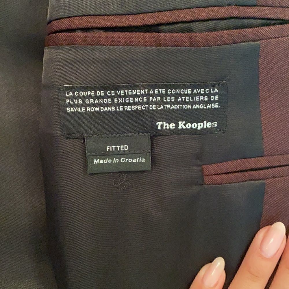 COPY - The Kooples men’s burgundy sport coat - Picture 2 of 4