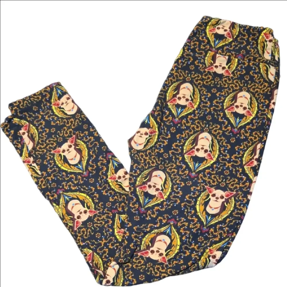 LuLaRoe OS Leggings Chihuahua Print - Picture 1 of 2