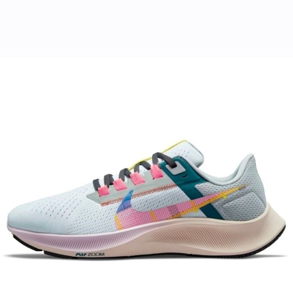 Nike Air Zoom Pegasus 38 Women 9.5 Grey Multi-Color Running Shoes DC8796-400