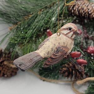 Danbury Mint Christmas Songbird Ornament Song Sparrow Retired