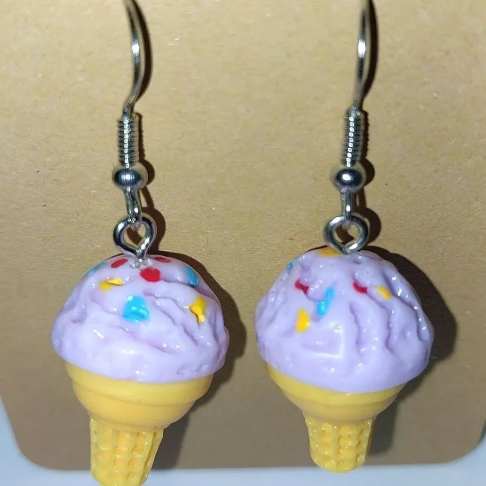 Hand crafted ice cream earrings - Picture 5 of 5