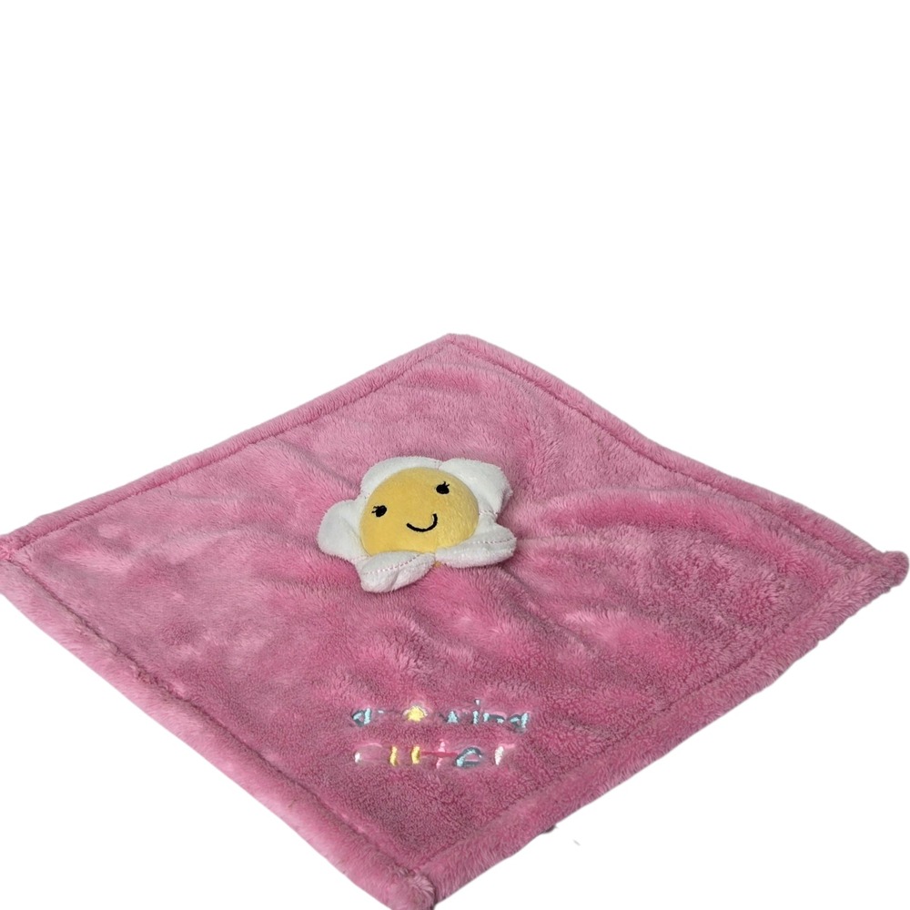 Baby Gear Flower Lovey Security Blanket 16x14" Pink Plush Growing Cuter‎ Nursery