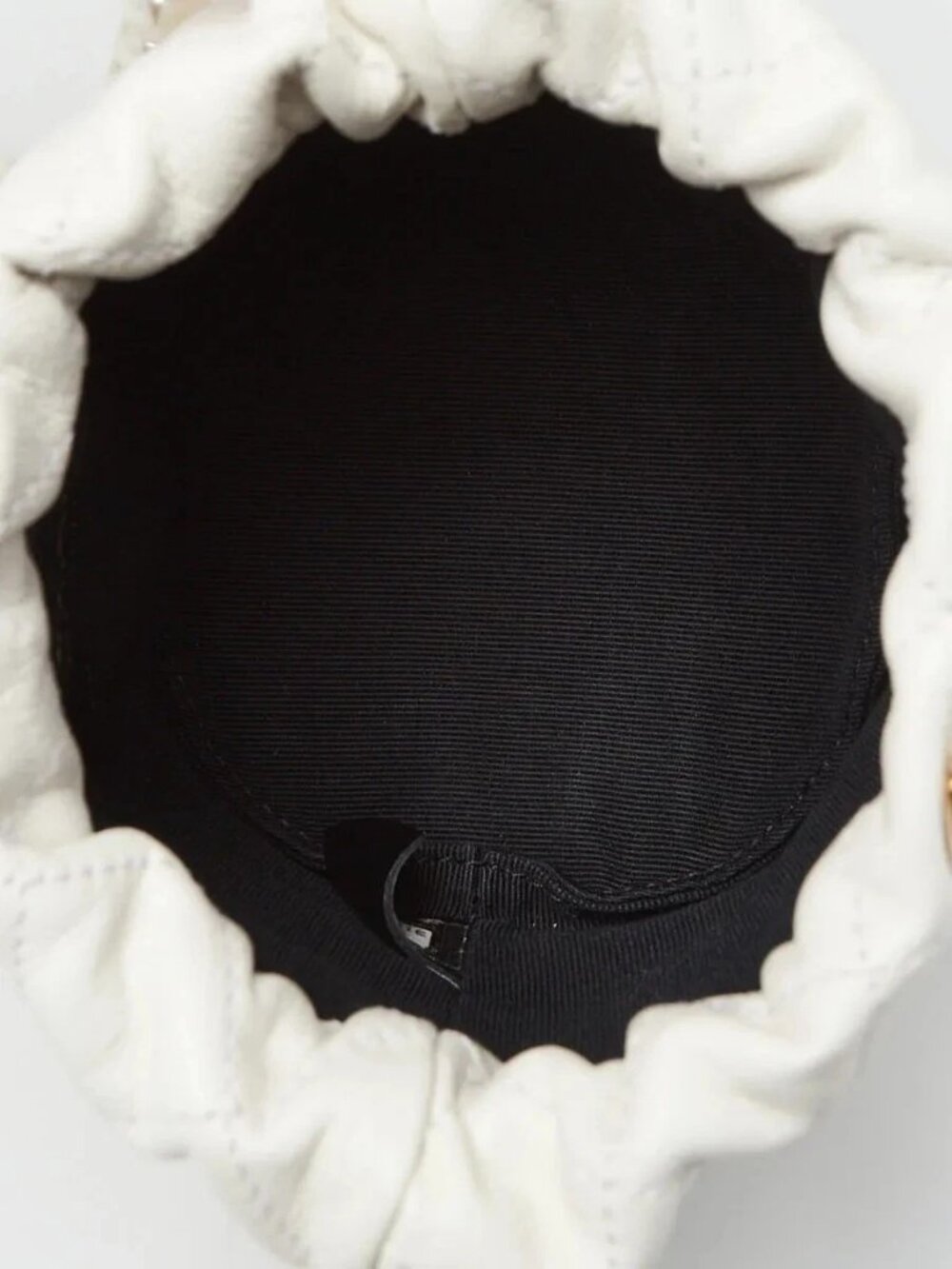Chanel White Quilted Leather Mini About Pearls Drawstring Bucket Bag - Picture 9 of 10