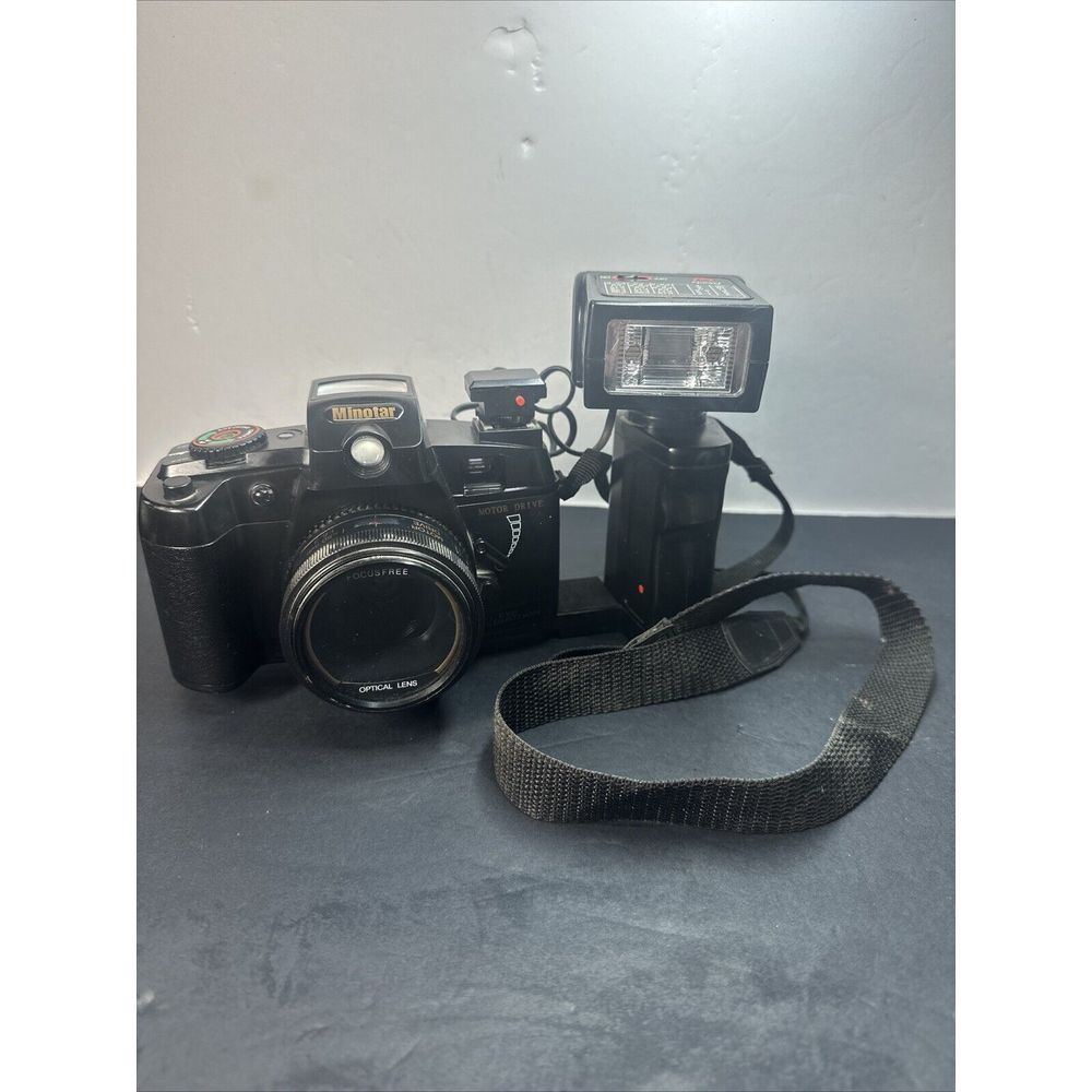 Minotar Focus Free Red Eye Reduction 35mm Motor Drive Camera Point And Shoot UNT