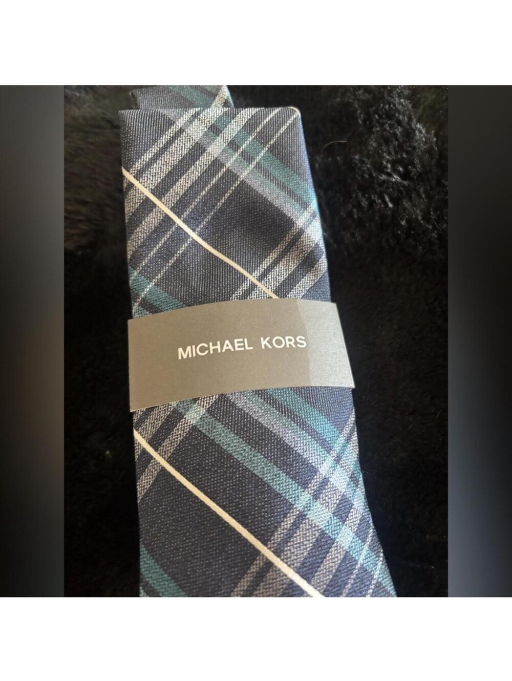 ( Michael Kors) Men's Blue Plaid Tie