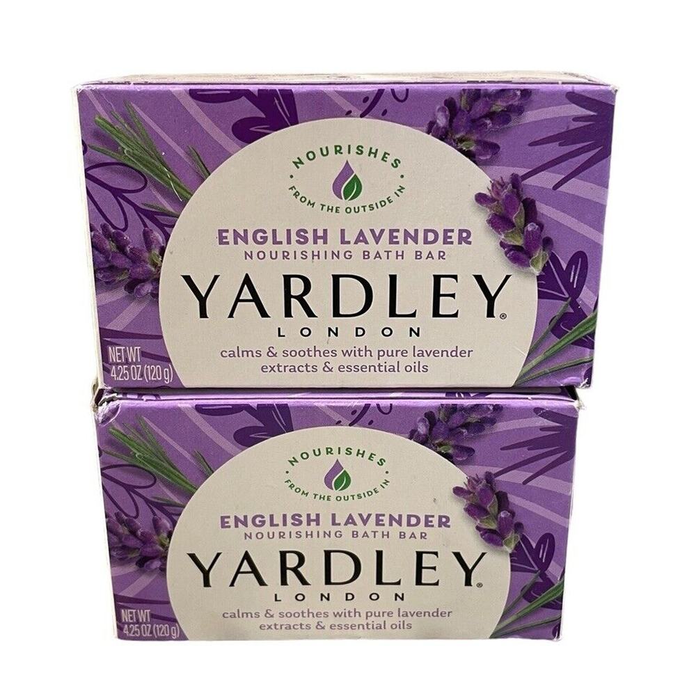 Yardley London English Lavender Soap‎ Nourishing Bath Bar 4.25oz Lot of 2 NEW