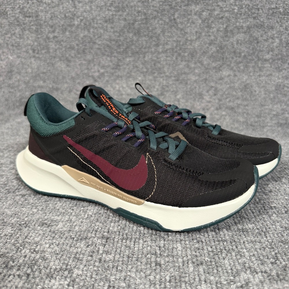 Nike Womens Sz 5.5 Juniper Trail  Shoes Sneakers Black Teal Running DM0821-003