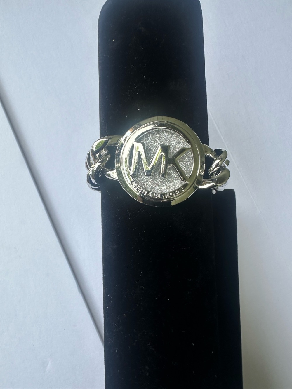 Michael Kors Silver MK Medallion Chain Bracelet